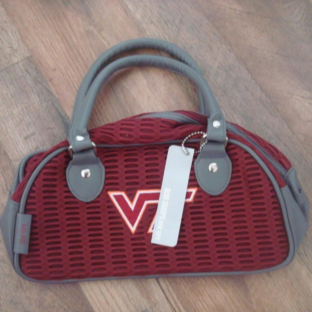 NCAA Virginia Tech Maroon and Gray Bowling Satchel